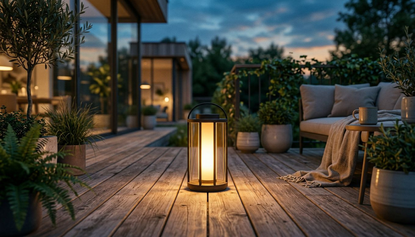 Quand la lanterne devient l’âme d’une terrasse contemporaine